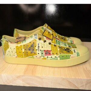 Native Jefferson Print Star Wars Return of the Jedi Yellow Shoes Women US M5 W7